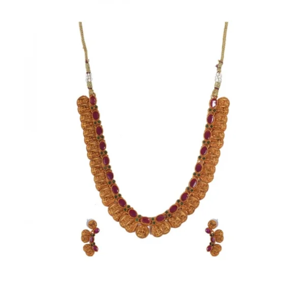 Indian Laxmi Coin Choker Red Gold