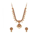 Women's Kempu Jewellery Set Brass Multi-Stone