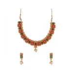 brass necklace set online