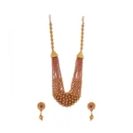 Red Brass Mala Necklace for Women