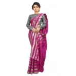 Beautiful Pink Vichitra Saree with Sequence Work