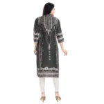 Generic Women's 3/4th Sleeve Masleen Tunic Long Kurti (Olive Green) - Image 6