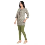 Generic Women's 3/4th Sleeve Viscose Blend Tunic Short Top (Multicolor) - Image 2