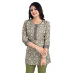 Generic Women's 3/4th Sleeve Viscose Blend Tunic Short Top (Multicolor) - Image 4