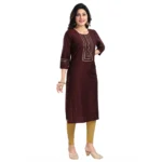 Womens Silk Blend Kurti - Angle 3