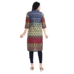 Generic Women's 3/4th Sleeve Cotton Blend Tunic Long Kurti (Multicolor) - Image 6