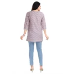 Generic Women's 3/4th Sleeve Viscose Blend Tunic Short Top (Pink) - Image 6