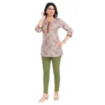 Women's Off White Tunic Top - Angle 4