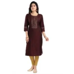 Womens Silk Blend Kurti - Angle 4