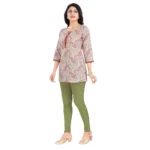 Women's Off White Tunic Top - Angle 2