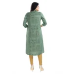 Generic Women's 3/4th Sleeve Viscose Tunic Long Kurti (Green) - Image 6