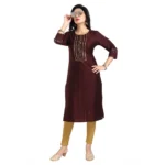 Womens Silk Blend Kurti - Angle 2