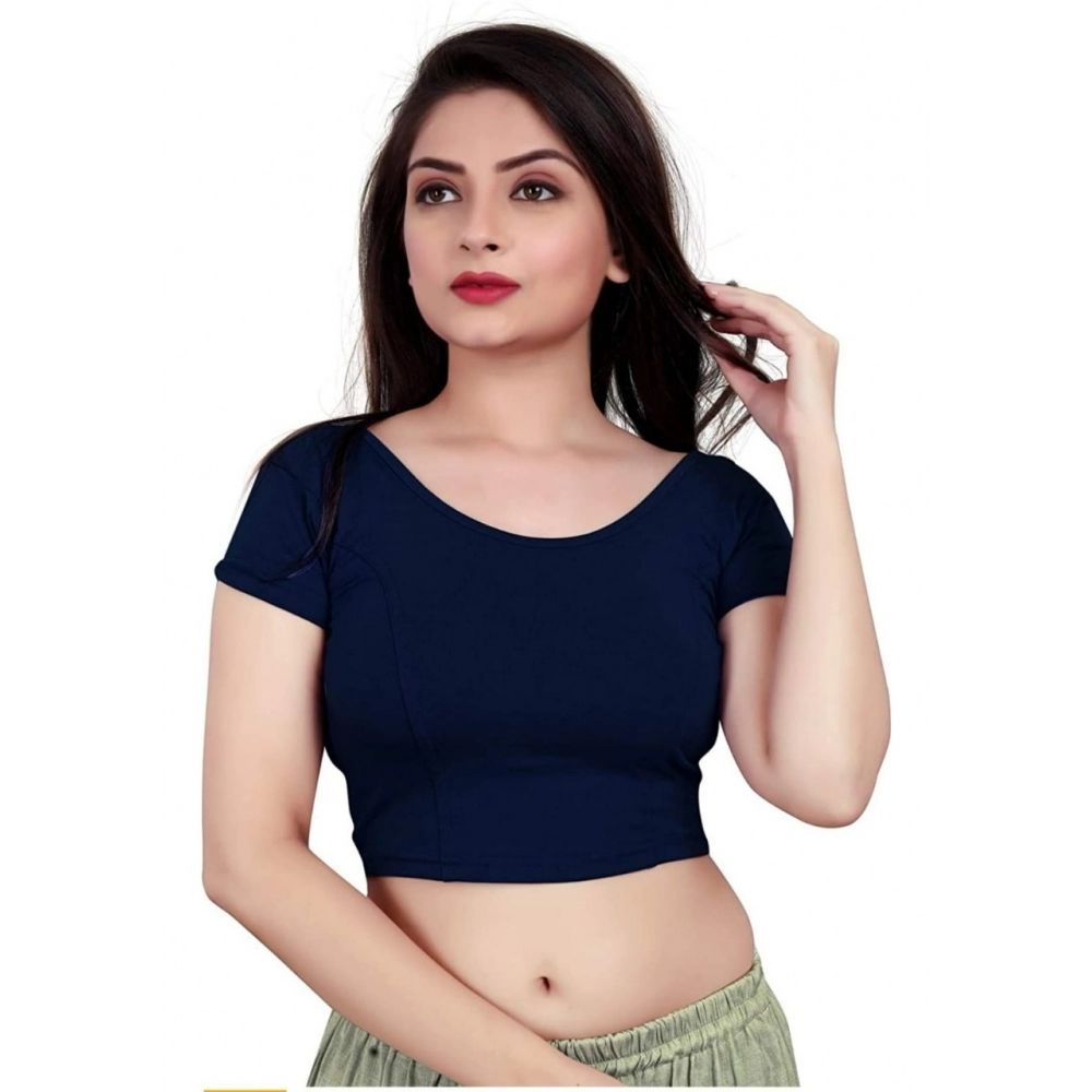 52498484176_e8b66a7654_o_d-1000x1000-1.webp Generic Women's Short Sleeve Cotton Lycra Readymade Blouse (Navy Blue, Free Size) - Image 1