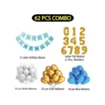 Generic 3Rd Year Decoration Kit For Boy And Girl With Banner And Balloons (Blue) - Image 3