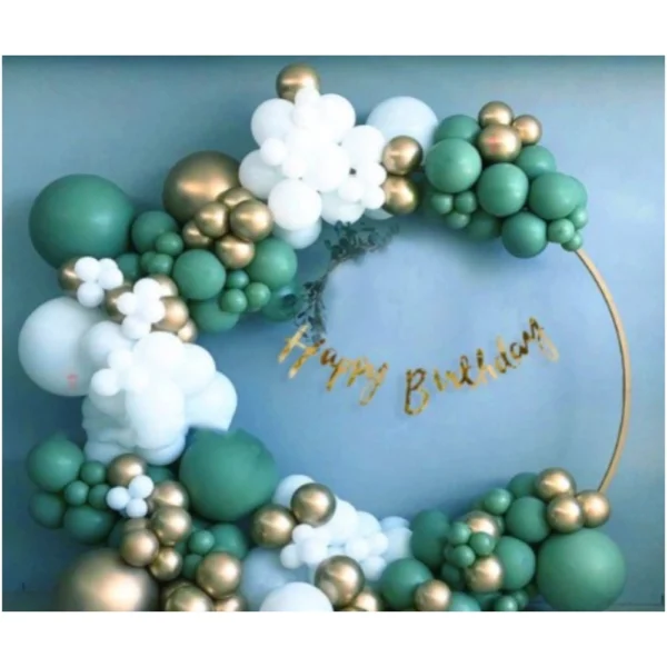 Multicolor Gold Birthday Decoration Combo Kit with Banner and Balloons