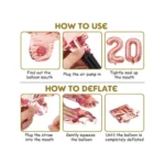 Generic 1St Anniversary Rose Gold Foil Balloons With Happy Decoration Items Set (Multicolor) - Image 2