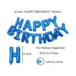 Generic 5Th Happy Birthday Decoration Combo With Foil And Star Balloons (Blue, Silver) - Image 2