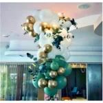 Generic Birthday Decoration Combo Of Gold Birthday Banner, Metallic Balloons, Balloonpump (Multicolor) - Image 2