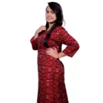 Generic Women's Sambalpuri Certified Handloom Pure Cotton Straight Kurti (Red) - Image 4