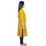 Generic Women's Sambalpuri Certified Handloom Pure Cotton Straight Kurti (Yellow) - Image 5