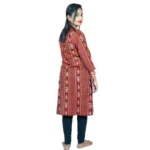 Generic Women's Sambalpuri Certified Handloom Pure Cotton Straight Kurti (Maroon) - Image 5