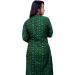 Generic Women's Sambalpuri Certified Handloom Pure Cotton Straight Kurti (Green) - Image 2