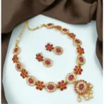 Red Gold Plated Traditional Necklace