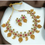 Multi-color Gold Plated Necklace Set