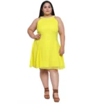plus size yellow dress