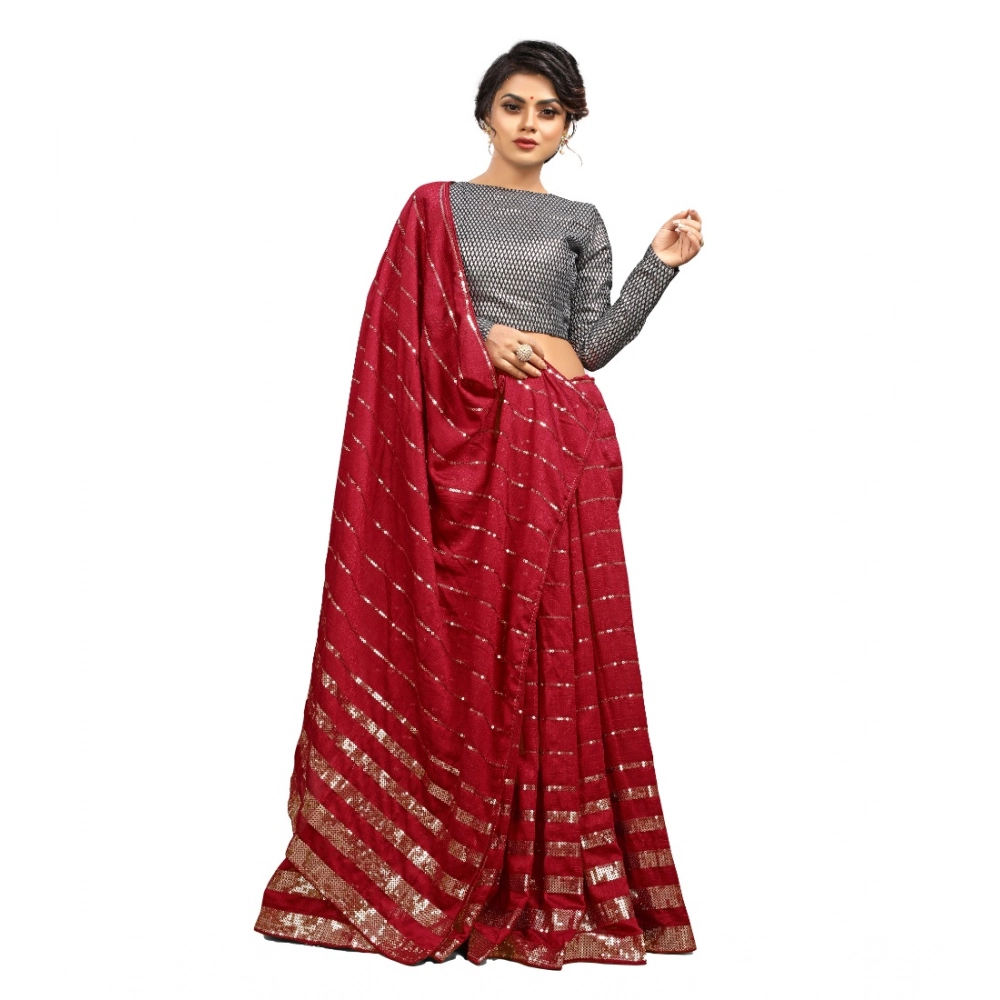 52904651005_ccc8185a46_o_d-1000x1000-1.webp Stunning Red Vichitra Silk Saree with Unstitched Blouse Piece