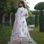 Pink Cotton Kurti Set - Angle 5