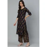 Navy Blue Kurti Set - Angle 4