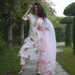 Pink Cotton Kurti Set - Angle 2