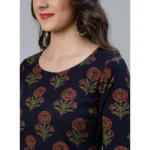 Navy Blue Kurti Set - Angle 3