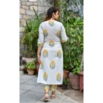 Printed Cotton Kurti Set - Angle 2