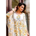 Yellow Kurti Set for Women - Angle 4