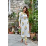 Printed Cotton Kurti Set - Angle 4