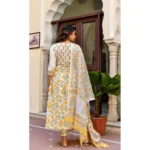 Yellow Kurti Set for Women - Angle 2