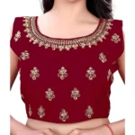 Generic Women's Sleeveless Phantom Readymade Blouse (Maroon, Free Size: Up To 34 Inch) - Image 2