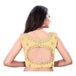 Generic Women's Sleeveless Phantom Readymade Blouse (Beige, Free Size: Up To 34 Inch) - Image 4