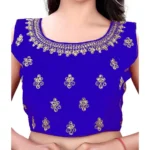 Generic Women's Sleeveless Phantom Readymade Blouse (Royal Blue, Free Size: Up To 34 Inch) - Image 2