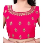 Generic Women's Sleeveless Phantom Readymade Blouse (Pink, Free Size: Up To 34 Inch) - Image 2