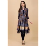 Generic Women's Silk Pure weaving Work Duppatta (Grey, Length: 2-2.3 Mtrs) - Image 2