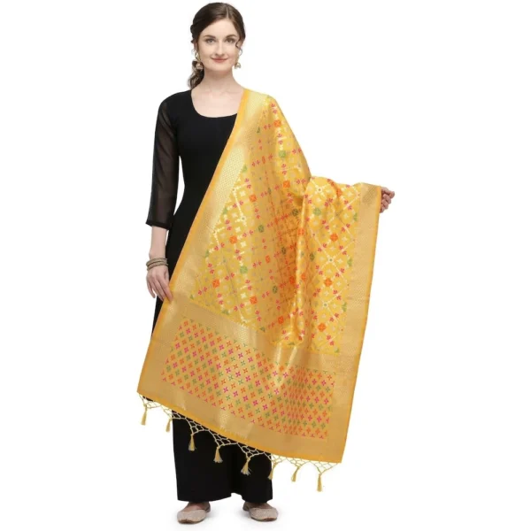 Mustard Yellow Silk Dupatta