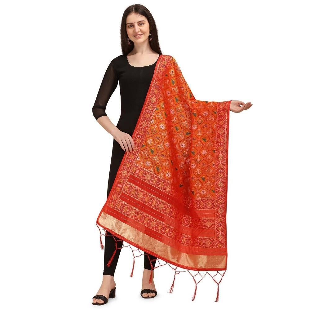 53184382749_cd66929413_o_d-1000x1000-1.webp Generic Women's Silk Pure Zari weaving Duppatta (Orange, Length: 2-2.3 Mtrs) - Image 1