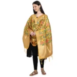 Yellow Zari Silk Dupatta