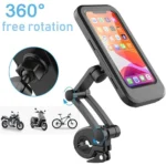 Generic Phone Mount Waterproof Cell Phone Holder 360° Rotation (Black) - Image 3