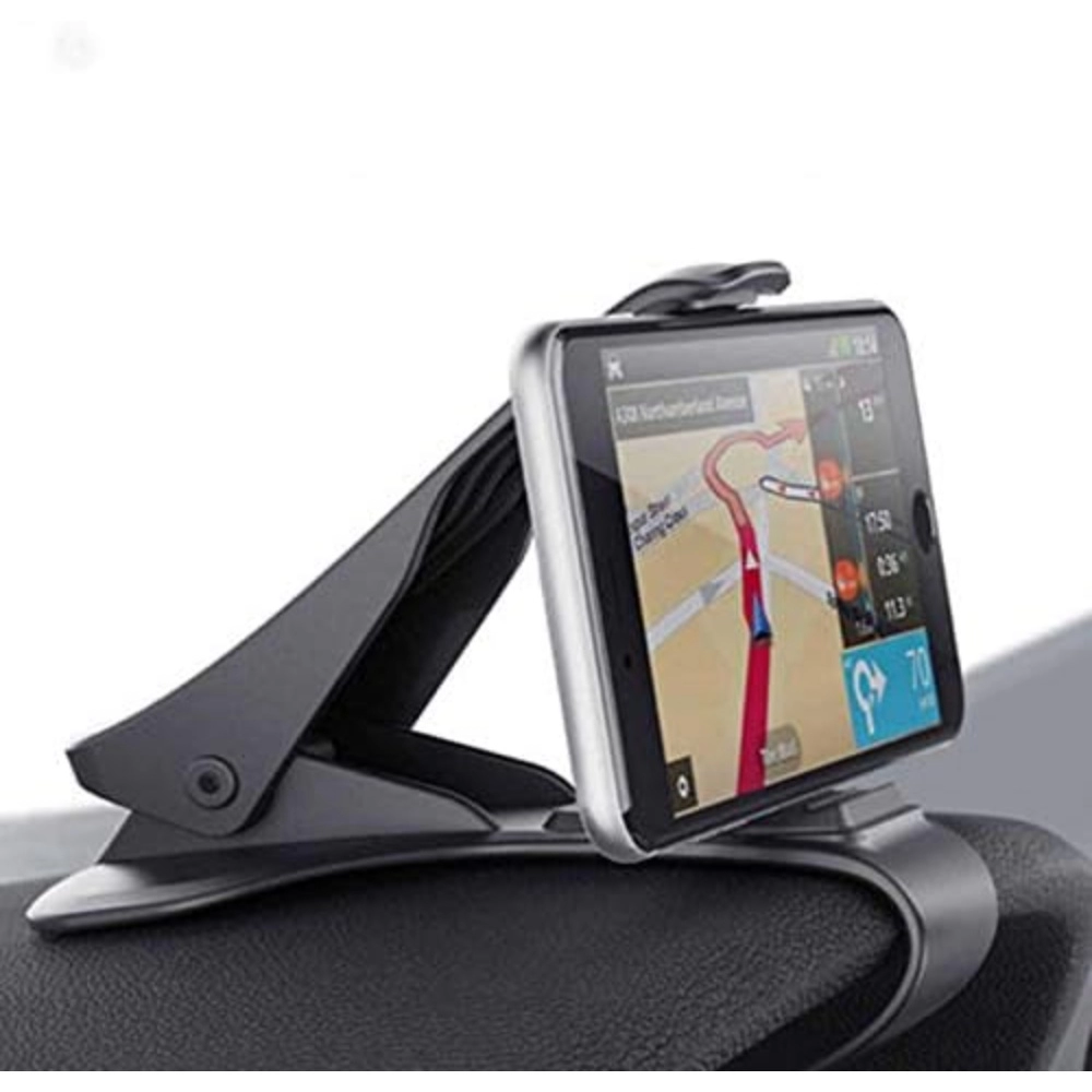 Stylish black car dashboard phone holder mount for smartphones