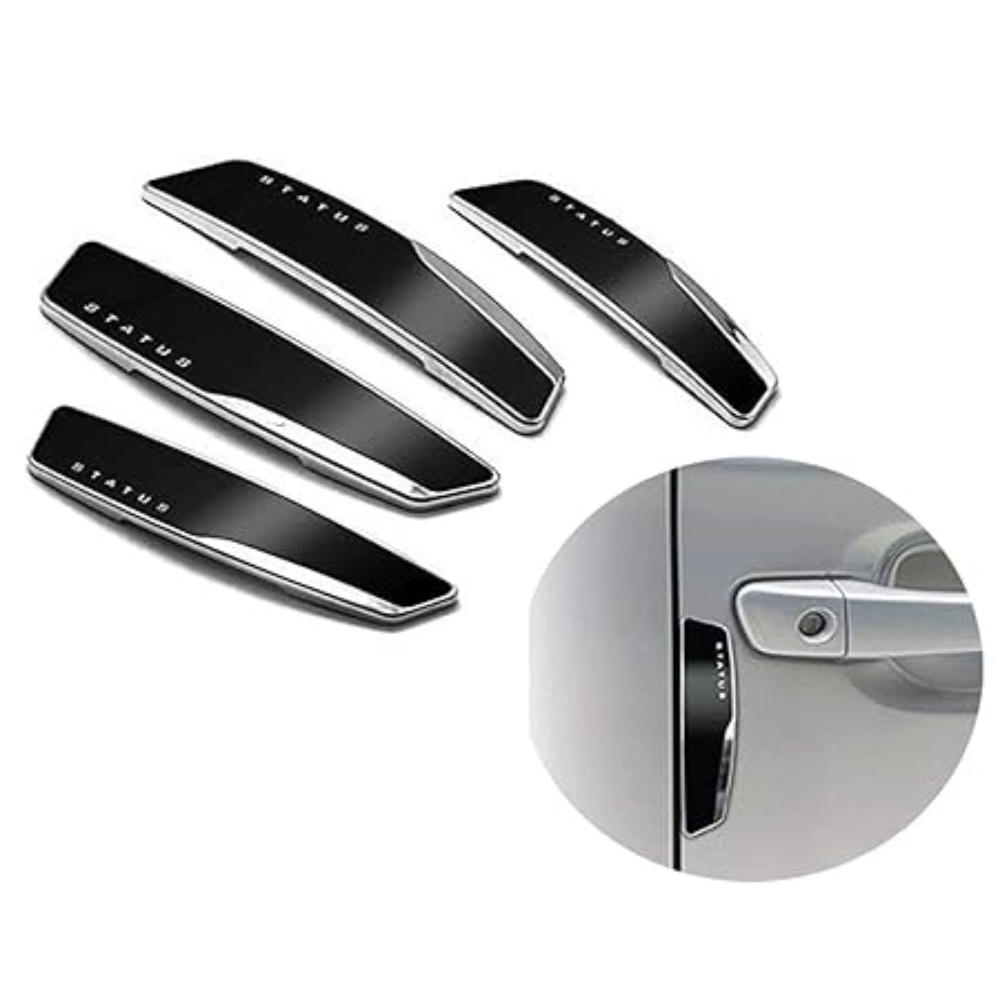 Pack of 4 black plastic universal car door guards