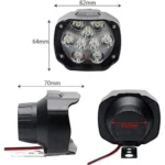 Generic Set Of 2 Shilon 9 Led Waterproof On/Off Switch For Bikes (Black) - Image 2